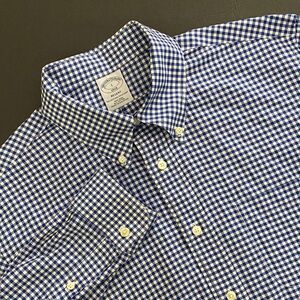 Brooks Brothers Large Regent Blue and White Checkered ‘The Original Polo Shirt’